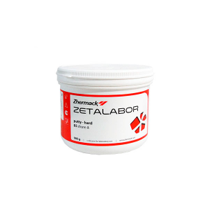 Zetalabor en tarro de 900 gr. de la marca Zhermack para el laboratorio dental, se caracterizan por su dureza y sus propiedades mecánicas.