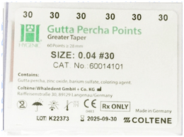 GUTAPERCHA HYGIENIC CONICIDAD .04 #30
