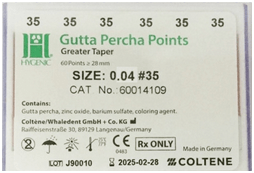 GUTAPERCHA HYGIENIC CONICIDAD .04 #35